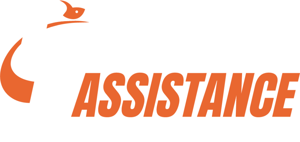 Logo blanc Hauteur Assistance, expert en intervention rapide et sécurisée en hauteur avec véhicule nacelle pour maintenance et assistance.