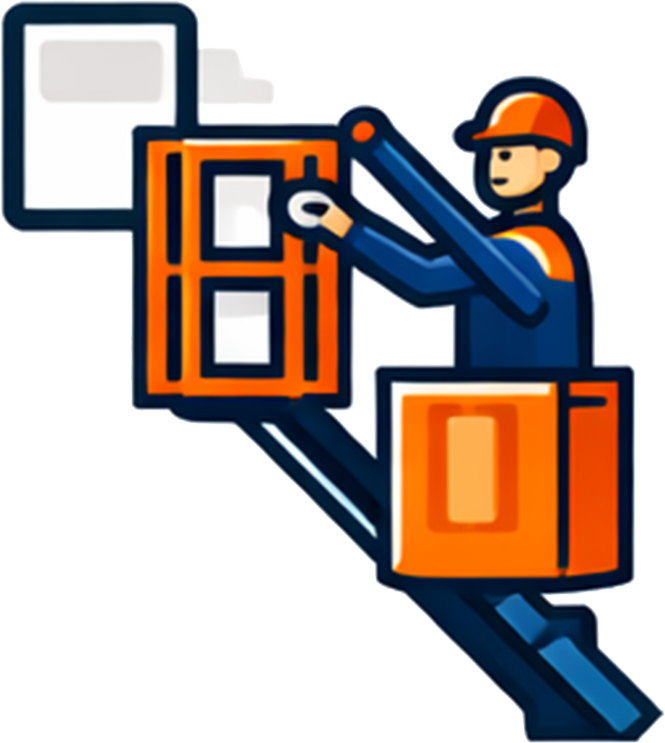 Pose et dépose en hauteur par nacelle : solution rapide et proportionnée pour installations et retraits ponctuels.